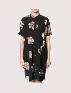 Vila Vinadine Short Sleeved Oversized Dress Black UK Medium LN004 FF 17 - Picture 1 of 3
