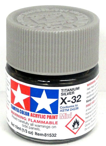 Tamiya Serie X | Colore acrilico lucido 10 ml - X-32 Titanium silver