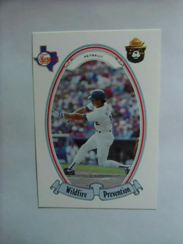 1988-TEXAS RANGERS-Smokey-Wildlife Prevention-#12-Gino Petralli-POSTCARD Cover