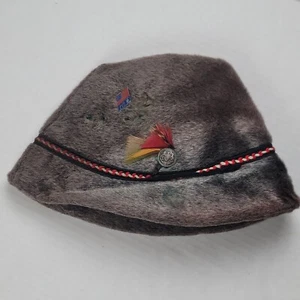 Vintage North King J Seifter & Sons Hat Mens XL 7 5/8 Gray Faux Fur Satin Lined - Picture 1 of 11