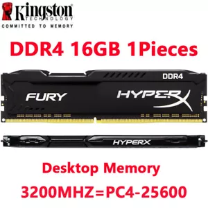 HyperX FURY DDR4 16GB 3200 PC4-25600 Desktop RAM Memory DIMM 288pin 1.2V 1X16GB - Picture 1 of 13