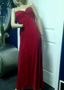 Tadashi Vintage Dress Long Evening Red Small / Med Sexy - Picture 1 of 9
