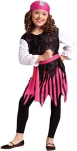 Caribbean Pirate Child Girls Bandanna Fancy Pirate Beauty Costume Funworld - Picture 1 of 1