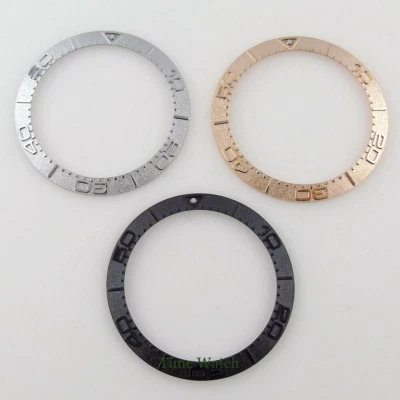 38MM Sloping Aluminum Watch Bezel Insert Brushed Fit For 40MM SUB Style Watch - Image 1 of 4