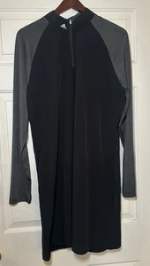 Damen XL Langarm Adidas Golfkleid - schwarz/grau sportliches Minikleid - Bild 1 von 7