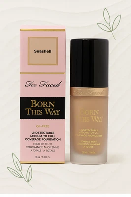 Too Faced Born This Way Foundation Seashell 1.0oz Medium-Full Coverage NEW - Image 1 of 2