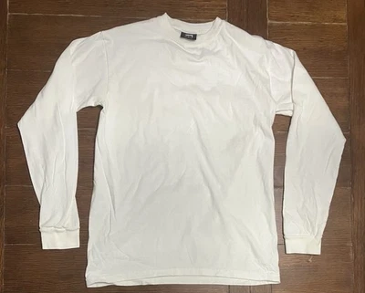 Camiseta Stussy Manga Larga Crew en Blanco Para Hombre Talla Pequeña 100% Algodón Nueva Sin Etiquetas Foto 1 de 4