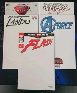 FLASH SUPERGIRL SPIDER-MAN LEERES COVER VARIANTE 5 STÜCK. GET THEM SIGNED / ART - Bild 1 von 5