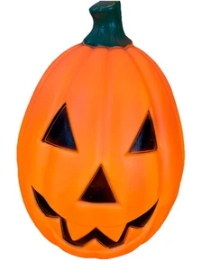 Kürbis-Blasform große Jack-o'-Laterne 22" beleuchtet Vintage allgemeiner Schaumkunststoff - Bild 1 von 7