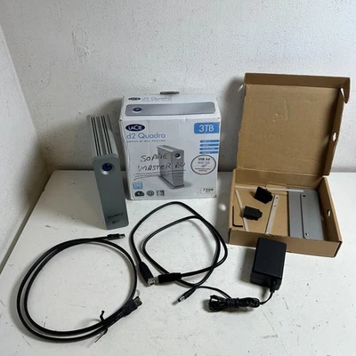 LaCie D2 Quadra 301549U Silver 3TB USB 3.0 7200RPM ESATA External Hard Drive HDD - Image 1 of 4