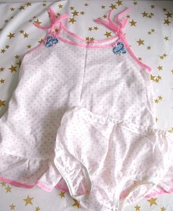 DDR Graziella Baby Flatterhend Nachthemd Gr.116 weiß/rosa neu - Bild 1 von 5