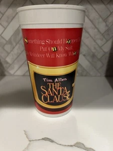 Vintage Disney The Santa Claus, Tim Allen Movie Theater Souvenir Plastic Cup - Picture 1 of 10