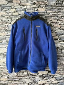 Vintage Berghaus Chunky Heavy Fleece Men's Medium Red Jacket Made In UK - Picture 1 of 10