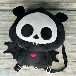 Skelanimals Plush Backpack Diego Bat Black Hot Topic Large - Picture 1 of 7