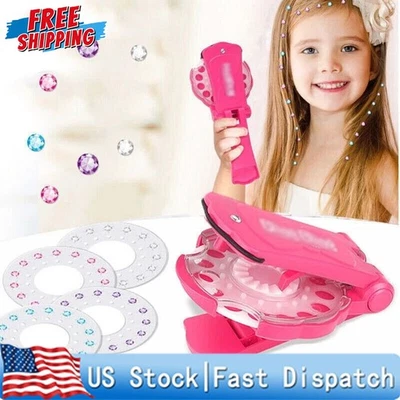 Juego de máquina grapadora brillante diamante brillo gemas para decoración niñas regalo Foto 1 de 4