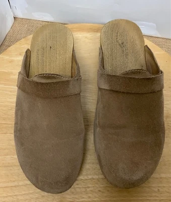 Softclox Clogs 40 Wildleder Holzsohle Braun Taupe Modell 0321 3345 - Bild 1 von 4