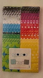 Geo Pop Quilt Fabric 40 Strips 2.5” x 42” Pack CHRISTA WATSON Jelly Roll MRP $43 - Picture 1 of 11