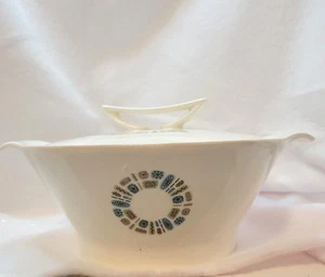 Cazuela cubierta vintage MCM Canonsburg Temporama plato atómico - Imagen 1 de 13