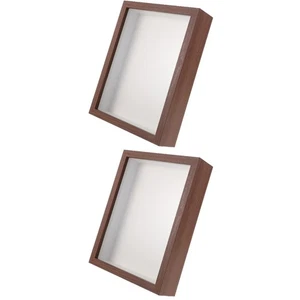 Set of 2 Dried Flower Photo Frame Specimen Picture Shadow Box Display - Picture 1 of 12