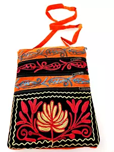 🕉 HERMOSO BOLSO DE HOMBRO HIPPY BORDADO PARA DAMAS. ¡5 COMPARTIMENTOS CON CREMALLERA!! - Imagen 1 de 7