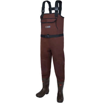 HISEA 200G Insulated Neoprene Fishing Hunting Wader Cleated Bootfoot Chest Wader - Image 1 of 4