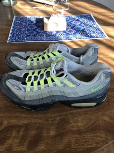 Nike Air Max 95 Green Athletic Shoes For Men For Sale Shop Men S Sneakers Ebay