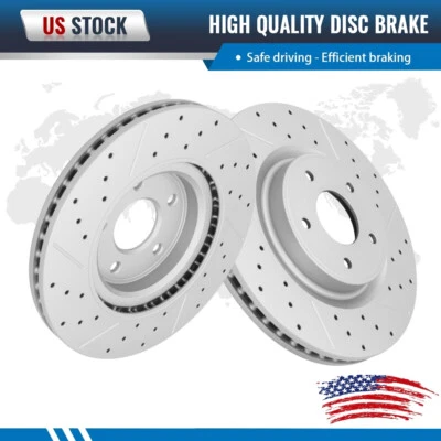 Front Drilled & Slotted Rotors for Nissan Pathfinder Murano Infiniti QX60 JX35 - Image 1 of 4