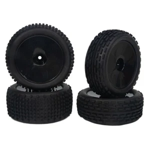 1/10 Front Rear Wheels Rim Tires Set For Tamiya 2WD Buggy RC Car Model - Picture 1 of 4