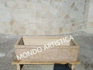 LAVELLO LAVANDINO LAVABO IN CEMENTO MARMO PIETRA DA ESTERNO CUCINA PER GIARDINO - Foto 1 di 3