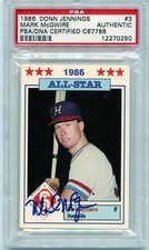 1986 Donn Jennings Mark McGwire Autograph Southern League All Stars PSA/DNA 💎