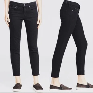 Vince Mason Relaxed Rolled Skinny Jeans Black Sz 27 - Picture 1 of 12