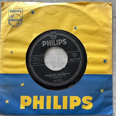 RAY CONNIFF: Melodie für zwei Gitarren/Der pfeifende (Single Philips 322191/NM) - Bild 1 von 2
