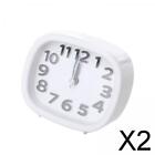 2X Alarm Clock Decor Desk Silent Non Ticking Clocks for Boys