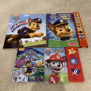 Paw Patrol Lote 4 Cuentos Pequeños Sonido Look Libro Listo Leer Persecución Amigo Marshall - Imagen 1 de 24