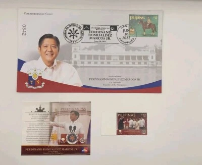 Philippines President Ferdinand Marcos Jr. 2022 Inauguration FDC & Stamps. - Image 1 of 4
