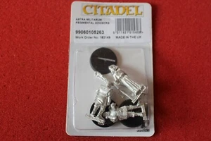 Games Workshop Warhammer 40k Astra Militarum Regimental Advisors 3 Metal Figures - Picture 1 of 2