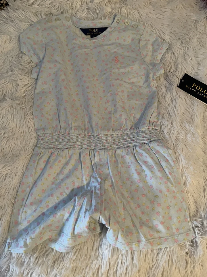 NUEVO RALPH LAUREN Algodón Floral Mameluco Talla 5 Foto 1 de 1