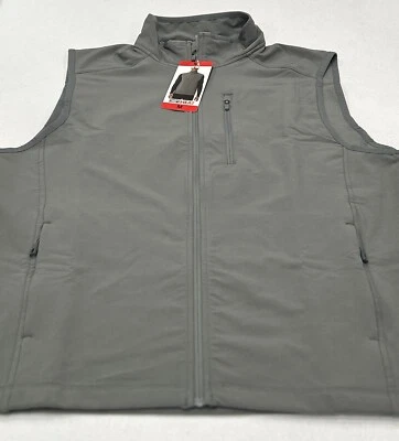 32 Degrees Heat Men's Soft Shell Full Zip Mock Neck Vest, Gray, Size M - Image 1 of 3