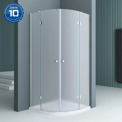 doporro Dusche Viertelkreis Duschkabine 90x90 80x80cm Duschabtrennung ESG NANO