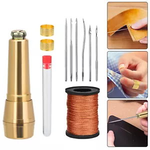 Canvas Leather Sewing Awl Needles Hand Kit 45m Nylon Thread for DIY Repair Tool - Picture 1 of 6