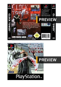 Clock Tower Horror Game PlayStation PS1 Inlay Covers Front Back - Picture 1 of 3