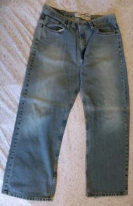 Levi Strauss Signature Low Loose Boot Cut Distressed Jeans 34"X 30" Pre-owned - Picture 1 of 5