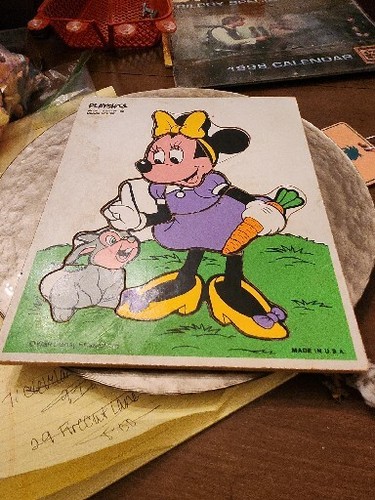 Vintage PLAYSKOOL Minnie Mouse Walt Disney HOLZPUZZLE