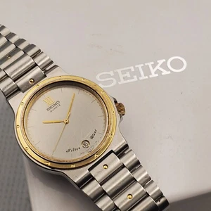 RARE Vintage Seiko Silver Wave 7432-6000 JAPAN MOV'T MEN'S WATCH NEW BATTERY  - Picture 1 of 11