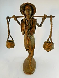 Burkina Faso Bronze Wasserträger aus - Westafrika um 1970 - Bild 1 von 9
