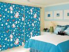 3D Blue Background Snowma O035 Christmas Photo Curtain Printing Fabric Window An