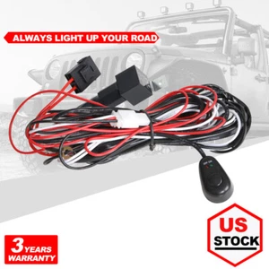 Wiring Harness kit 12V 40A Fuse ON OFF Switch Relay For LED Fog Work Light Bar - Picture 1 of 13