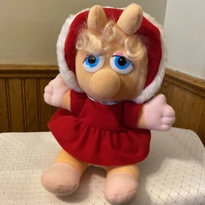 Vintage 1987 Christmas McDonalds Baby “MISS PIGGY” plush muppet- Jim Henson - - Picture 1 of 6