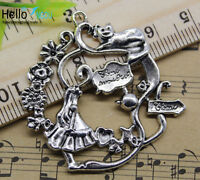 10/30/60/100pcs Retro Jewelry Making DIY Bicycle Alloy Charms Pendant 15x20mm