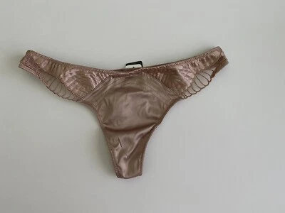 Tanga de satén Natori 'Plié' rosa rubor talla S NUEVO Foto 1 de 3